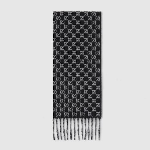 GG wool cashmere scarf