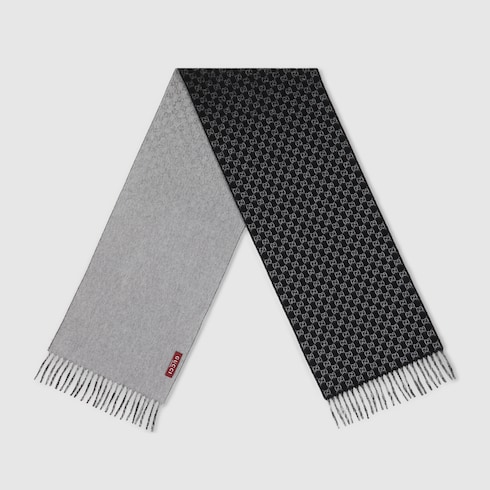GG wool cashmere scarf