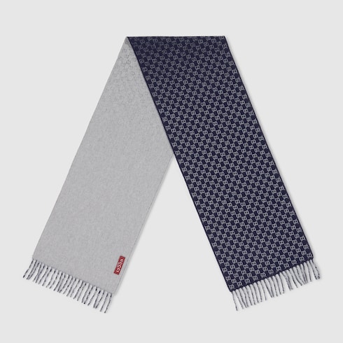 GG wool cashmere scarf