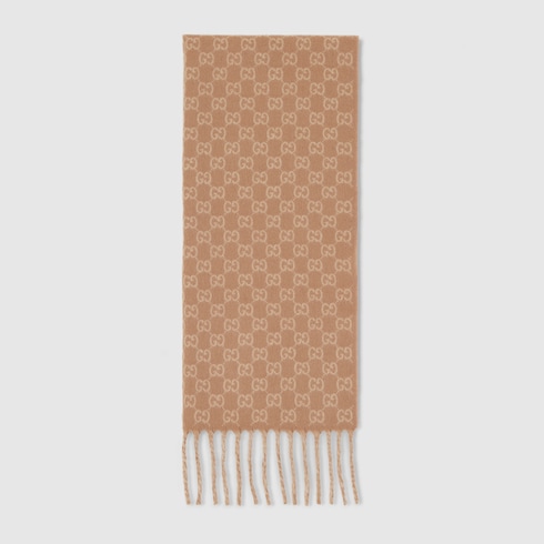 GG wool cashmere scarf