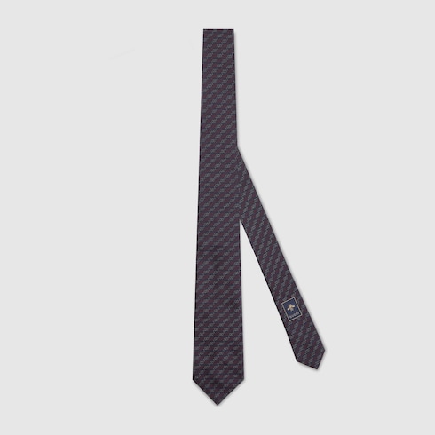 GG silk jacquard tie