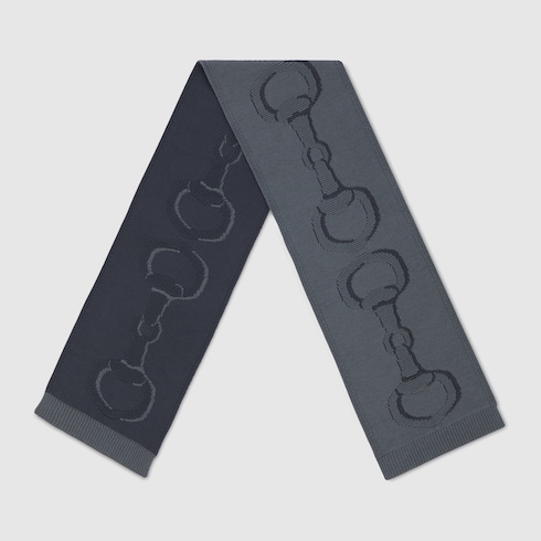 Wool scarf with Horsebit detail