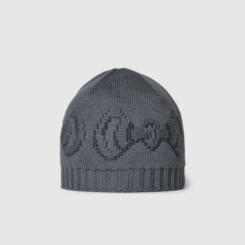 홀스빗 디테일의 울 모자