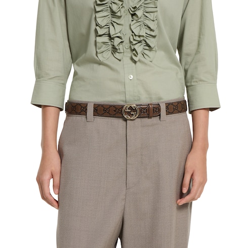 Ceinture avec boucle GG enlacés