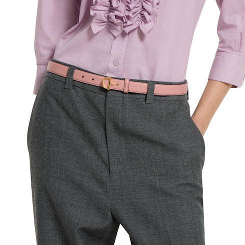 Cintura sottile con fibbia mezzo Morsetto