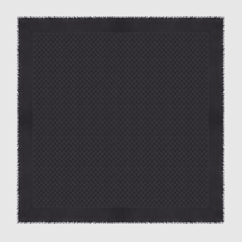 GG silk wool lamé shawl