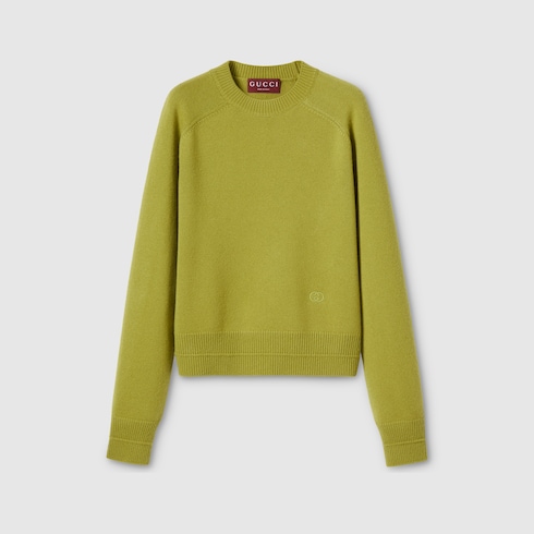 Wool cashmere sweater with embroidery