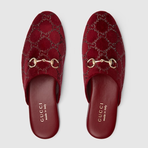 Mules avec détail Mors et détail GG en cristaux pour femme