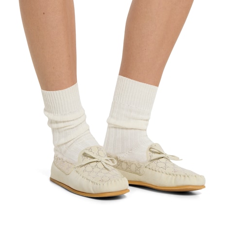 Mocassins avec détail GG en cristaux pour femme