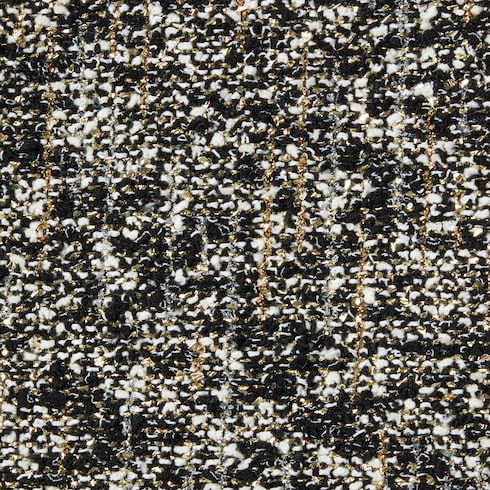 Laminated bouclé fabric skirt