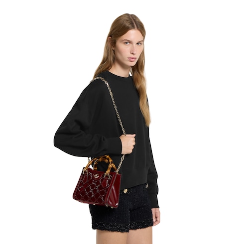 Bolso tote Gucci Diana con cristales pequeño