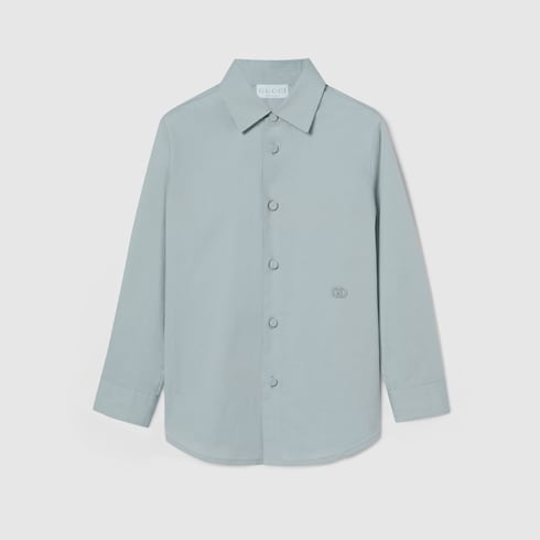 Chemise enfant en coton brodé