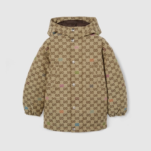 Manteau pour enfant en toile GG matelassée