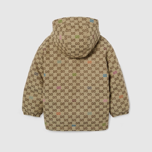 Manteau pour enfant en toile GG matelassée