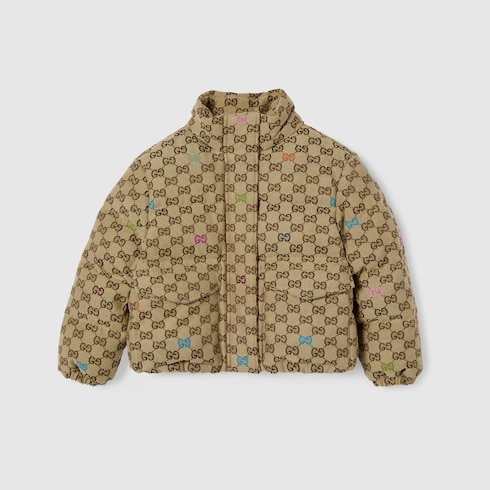 Kinderjacke aus wattiertem GG Canvas