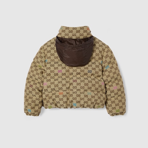 Chaqueta infantil de canvas GG acolchado