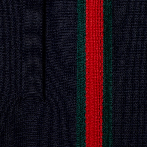 Stitch wool leisure trousers with Web