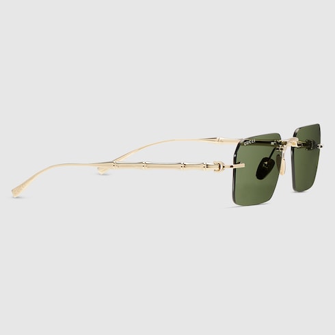 Frameless rectangular sunglasses