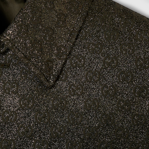 GG帆布金银丝线大衣