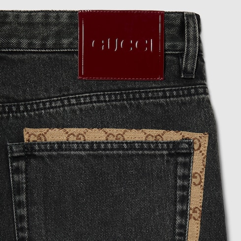 Pantalon en denim de coton délavé