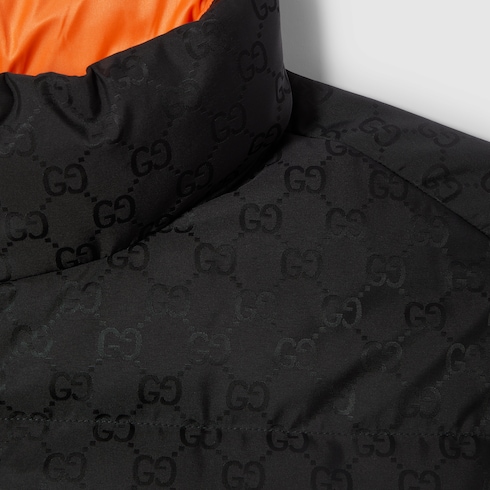 Veste zippée réversible en nylon GG