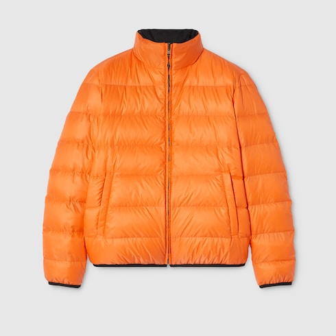 Reversible GG nylon zip jacket