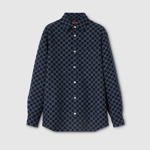 GG brushed flannel shirt