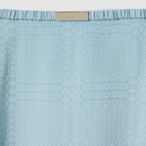 Jupe en jacquard de soie à motif GG enlacés