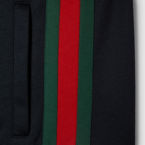 Chaqueta con zipper de jersey técnico con tribanda Web