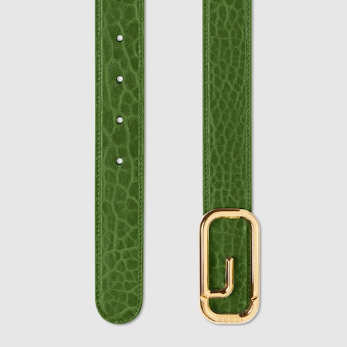 Reversible belt with square G buckle