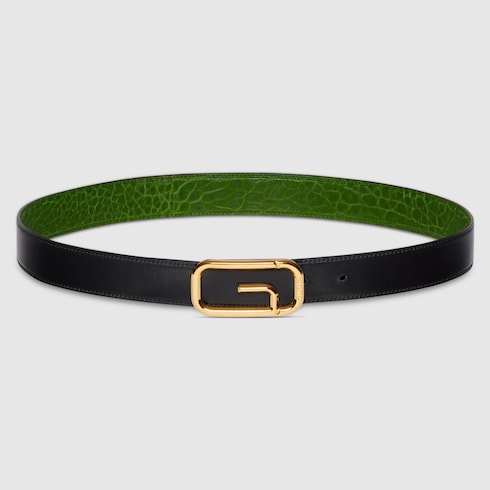 Cinturón reversible con hebilla de G cuadrada