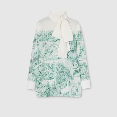 Yuko Higuchi printed silk shirt