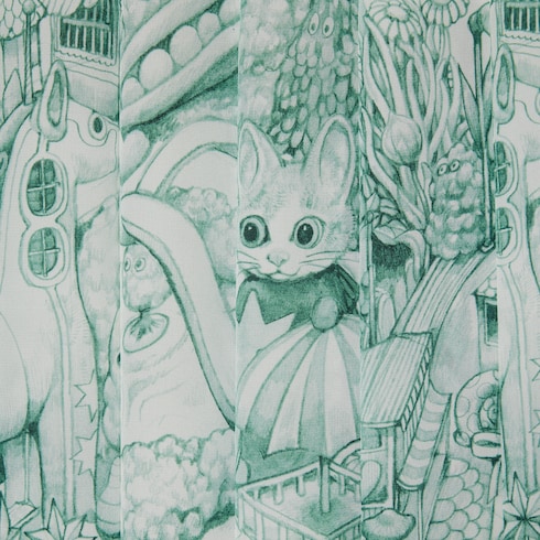 日本限定 ヒグチユウコ シルク プリーツスカート