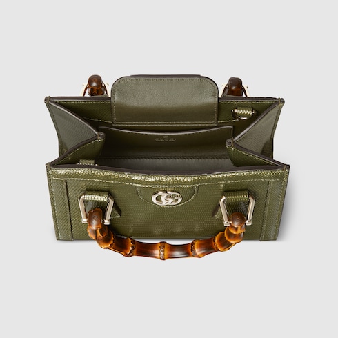 حقيبة اليد الواسعة Gucci Diana صغيرة الحجم من جلد السحلية