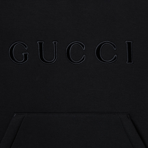 Jersey sweatshirt with embroidery