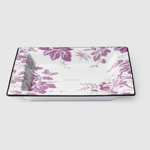 Herbarium print large trinket tray