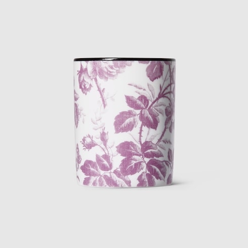 Kerze mit Herbarium-Print, Feigen-Duft