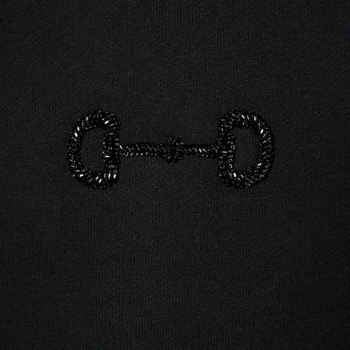 Cotton jersey sweatshirt with embroidery