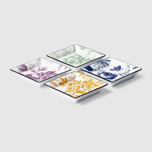 Herbarium print trinket tray set