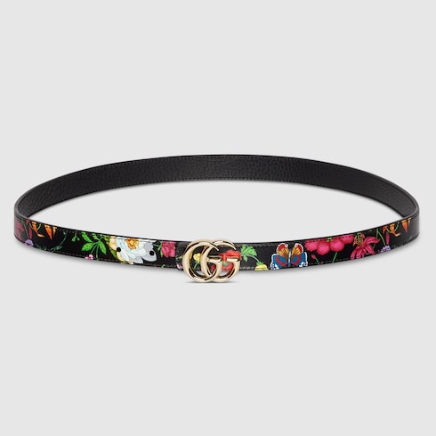 Ceinture fine réversible GG Marmont