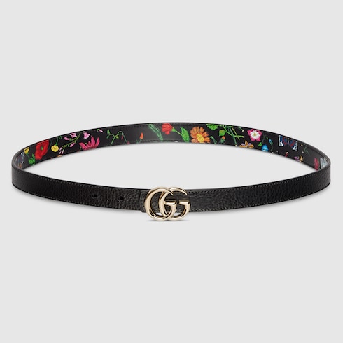 Cintura sottile reversibile GG Marmont