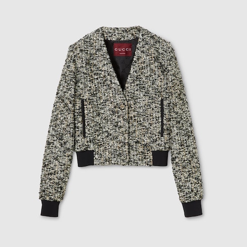 Veste en tissu bouclé de laine laminée