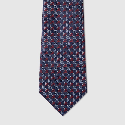 GG silk jacquard tie