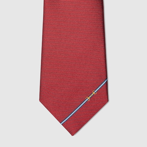 Krawatte aus Seide mit Horsebit-Jacquard