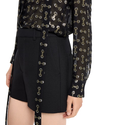 Chemise en fil de soie coupé à motif Mors