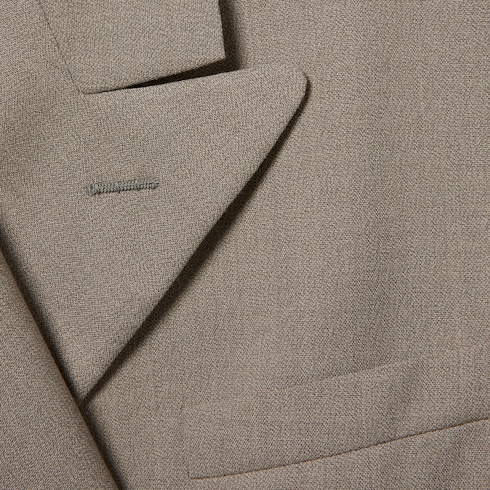 Zweireihiger Blazer aus Woll-Mouliné