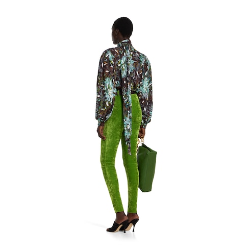 Bluse aus Seidentwill mit Print