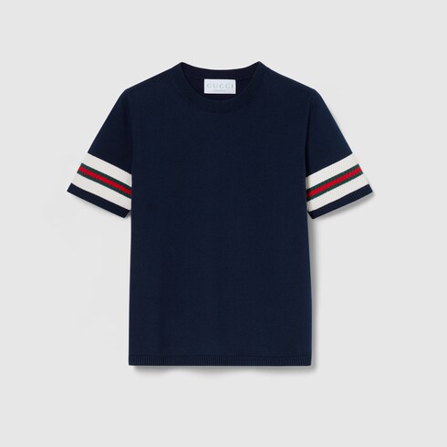 〔チルドレンズ〕ウェブストライプ コットン トップ