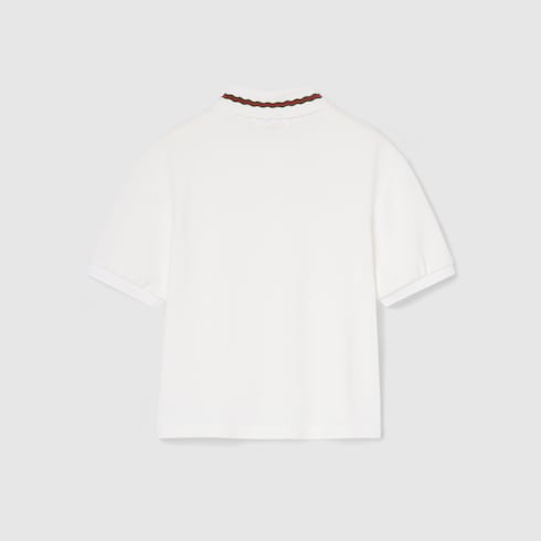 ◇美品 GUCCI ホワイト ポロシャツ 半袖 Mサイズ GUCCI（グッチ） ポロシャツ メンズ トップス ポロシャツ エンブロイ
