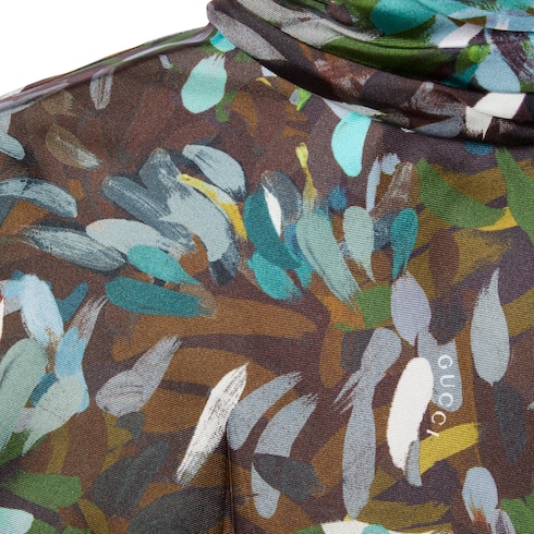 Camicia in twill di seta stampato